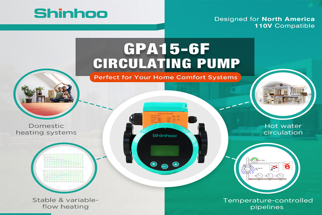 تعزيز راحة المنزل مع مضخة الدوران GPA15-6F من Shinhoo